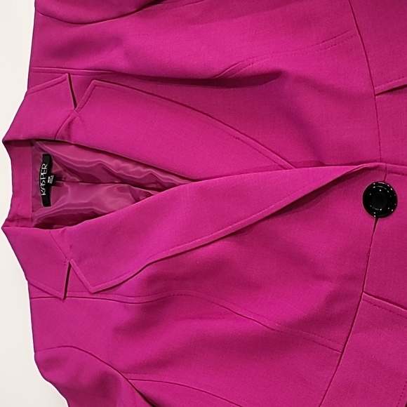 Kasper Single Button Blazer Jacket Fuschia 16W - Picture 7 of 13